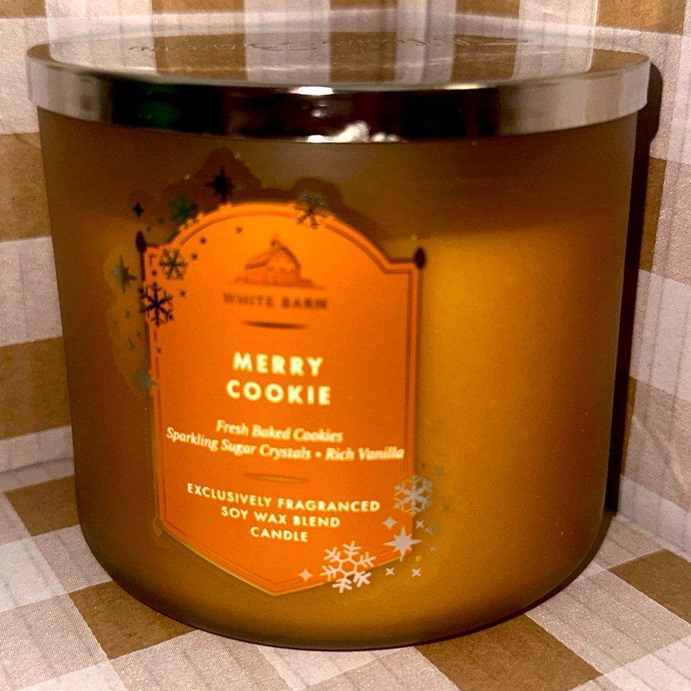 “Merry Cookie” 3 wick candle by White Barn/BBW. Brand new in box.